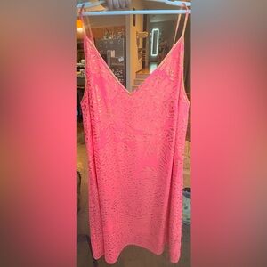 Lilly Pulitzer XS coral/pink tank top dress with gold detail